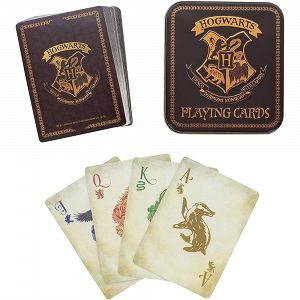 Playing Cards In Metallic Case HARRY POTTER Hogwarts