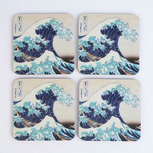 Set of 4 coasters HOKUSAI by Kokonote