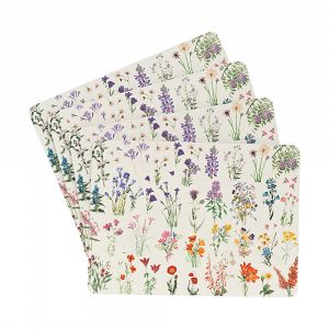 Set of 4 table mats BOTANICAL Wild Flowers by Kokonote