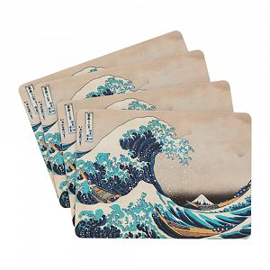 Σετ 4 Σουπλά JAPANESE ART Hokusai by Kokonote