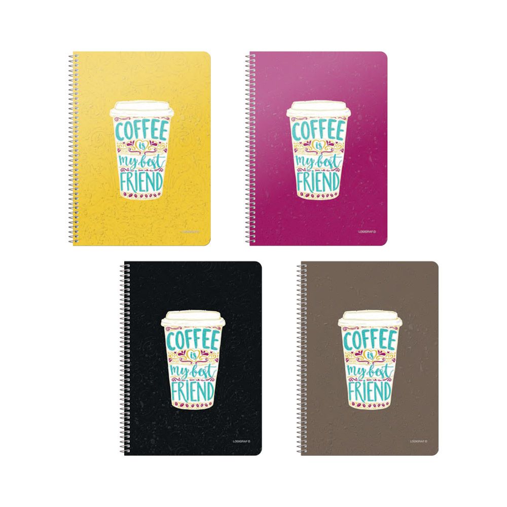 Notebook with Wirelock COFFEE Yellow, 6 variations