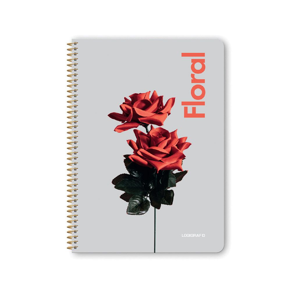 FLORAL Wirelock Notebook B5/17Χ25 3 Subjects 90 Sheets 6pcs