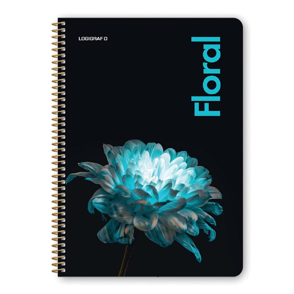 FLORAL Wirelock Notebook A4/21Χ29 2 Subjects 60 Sheets 10pcs