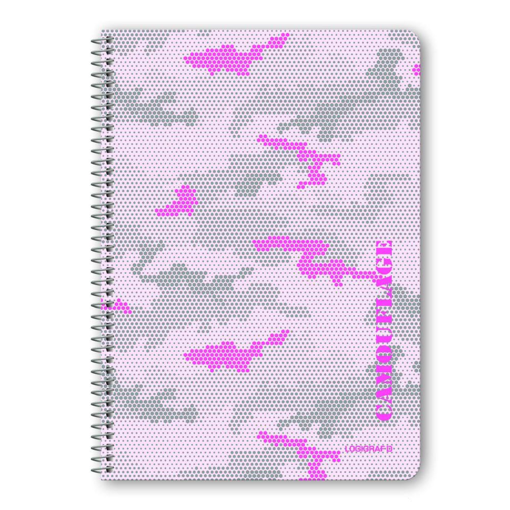 Notebook with Wirelock CAMOUFLAGE Pink, 6 variations