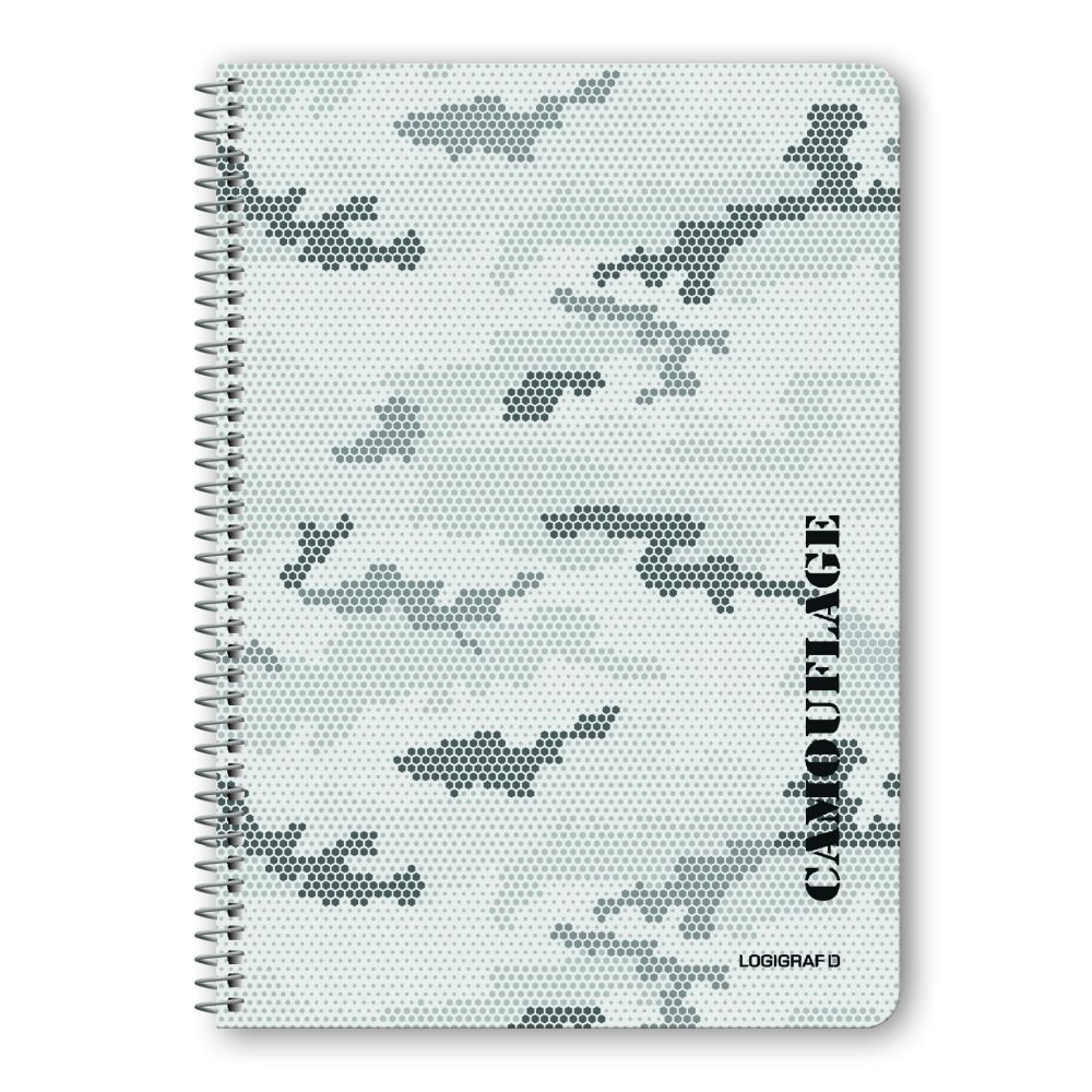 Notebook with Wirelock CAMOUFLAGE Gray, 6 variations