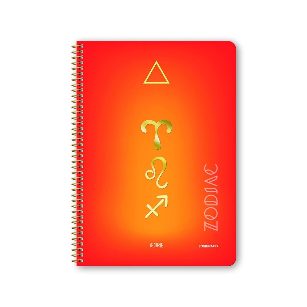 ZODIAC Wirelock Notebook B5/17Χ25 2 Subjects 60 Sheets, 4 covers