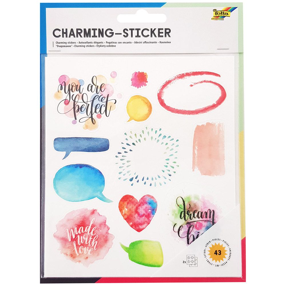 Set 43 Charming Stickers, 2 sheets 15Χ17cm, ALL YEAR II