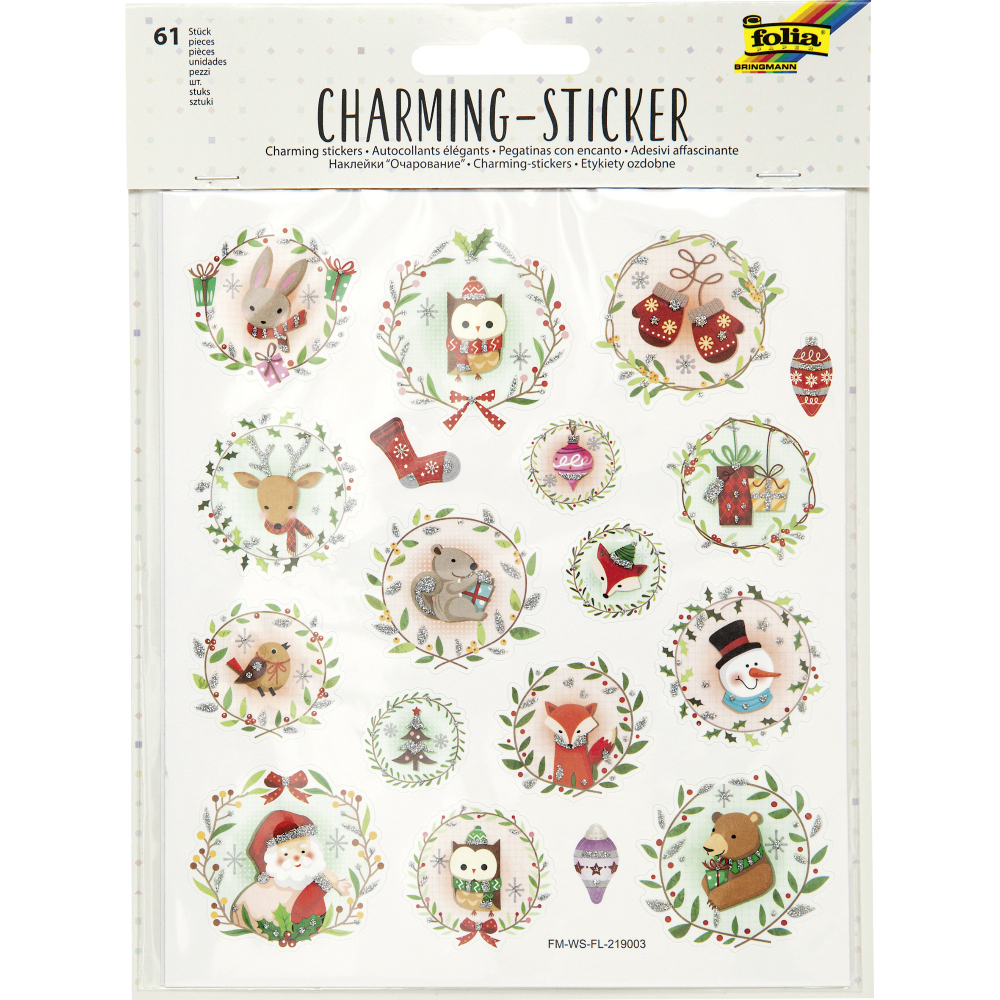 Set Charming Stickers, 2 sheets 15Χ17cm CHRISTMAS ΙΙΙ