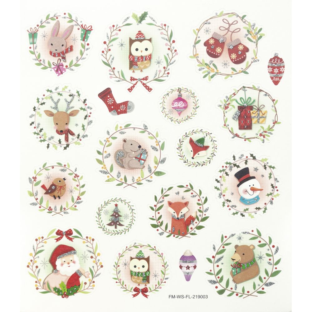 Set Charming Stickers, 2 sheets 15Χ17cm CHRISTMAS ΙΙΙ