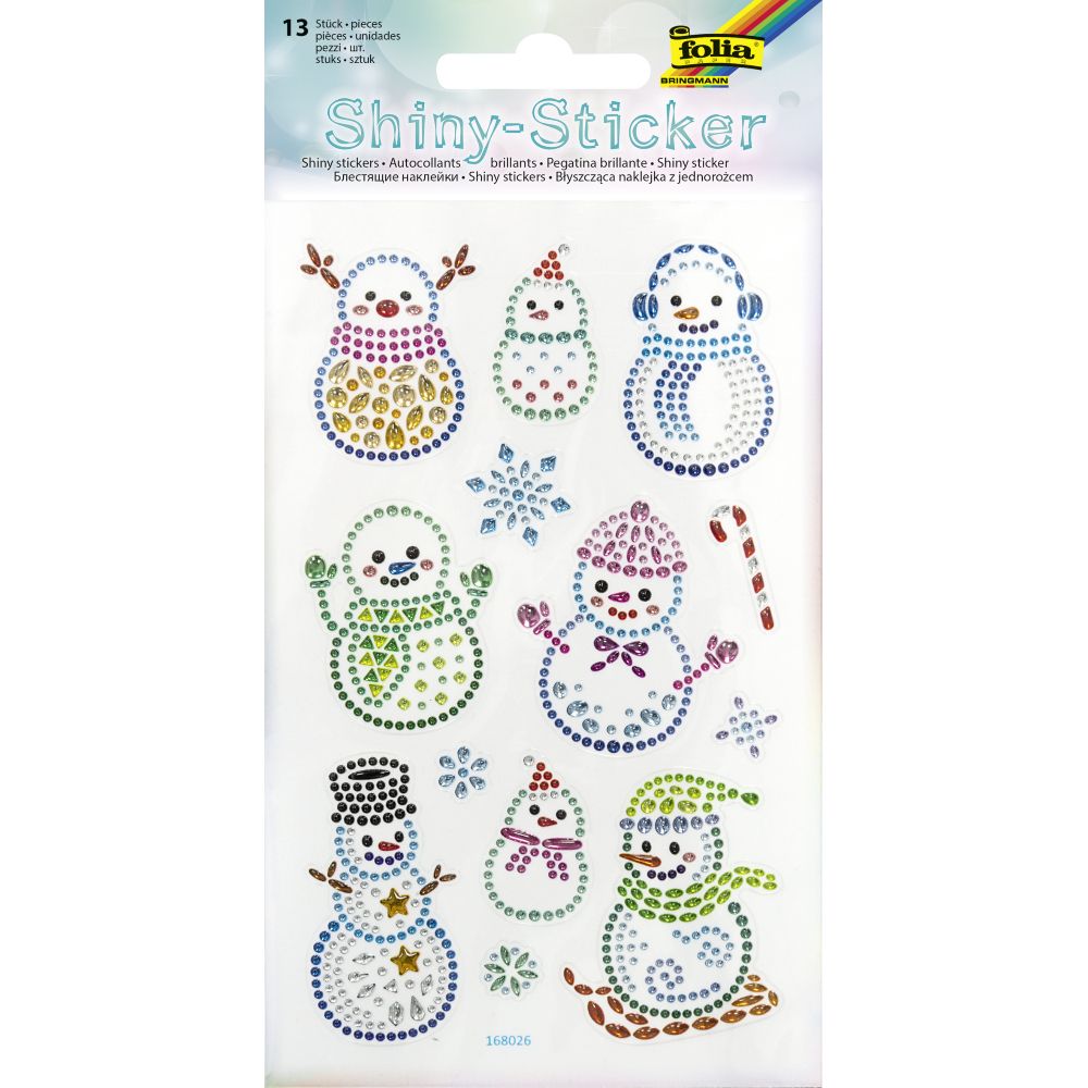 Set 13 Shiny Stickers, 10Χ16 cm, SNOWMAN