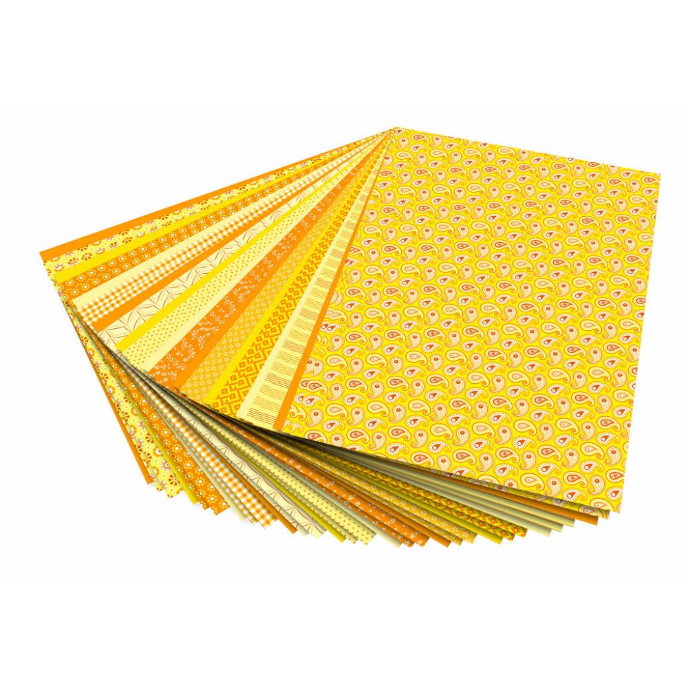 Μπλοκ Χαρτιών Με Μοτίβα, 24Χ34 εκ, 30 Φύλλα, Κίτρινο