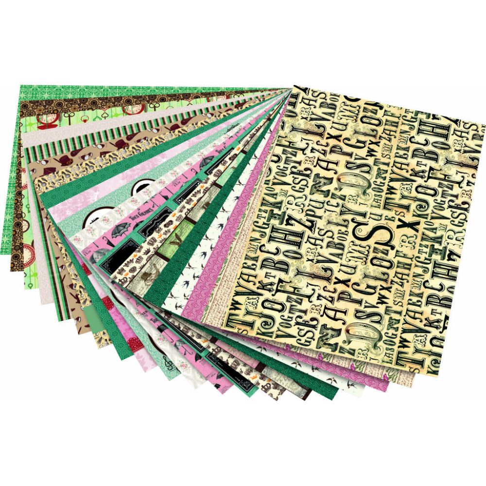 Μπλοκ Xαρτιών Με Μοτίβα, 24Χ34 εκ, 20 Φύλλα, Vintage ΙΙ