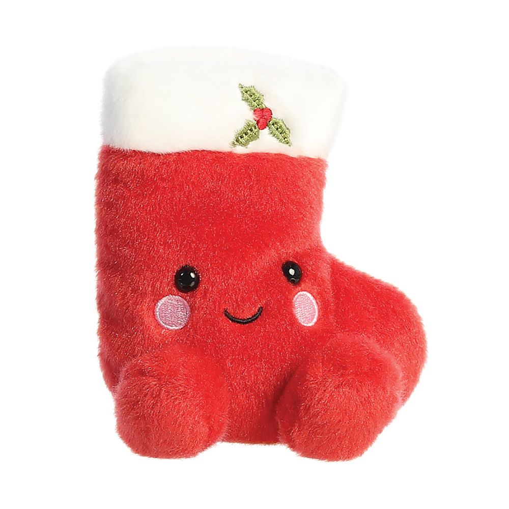 PALM PALS Holly Stocking Soft Toy 13cm/5in