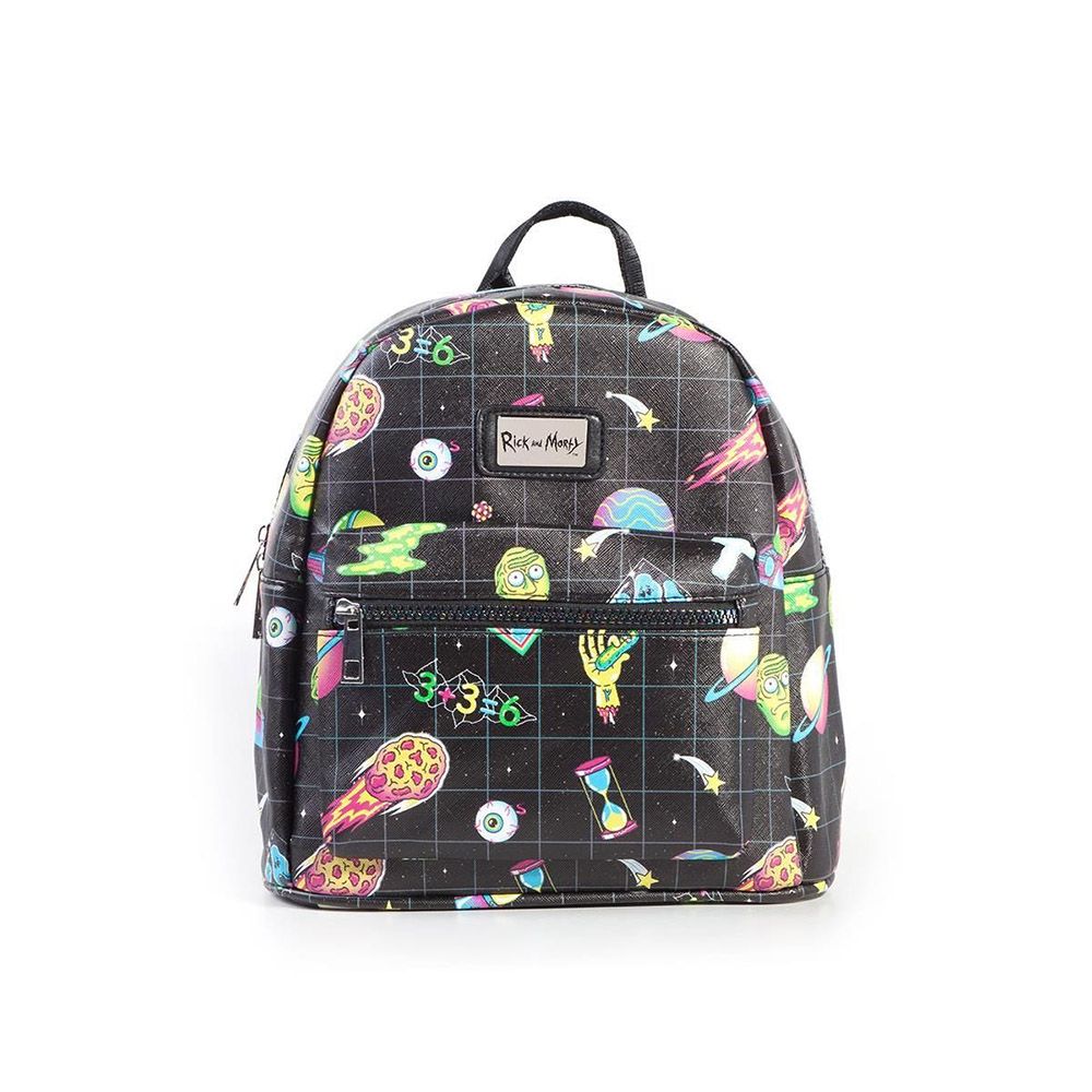 Backpack with Print Synthetic Leather RICK & MORTY