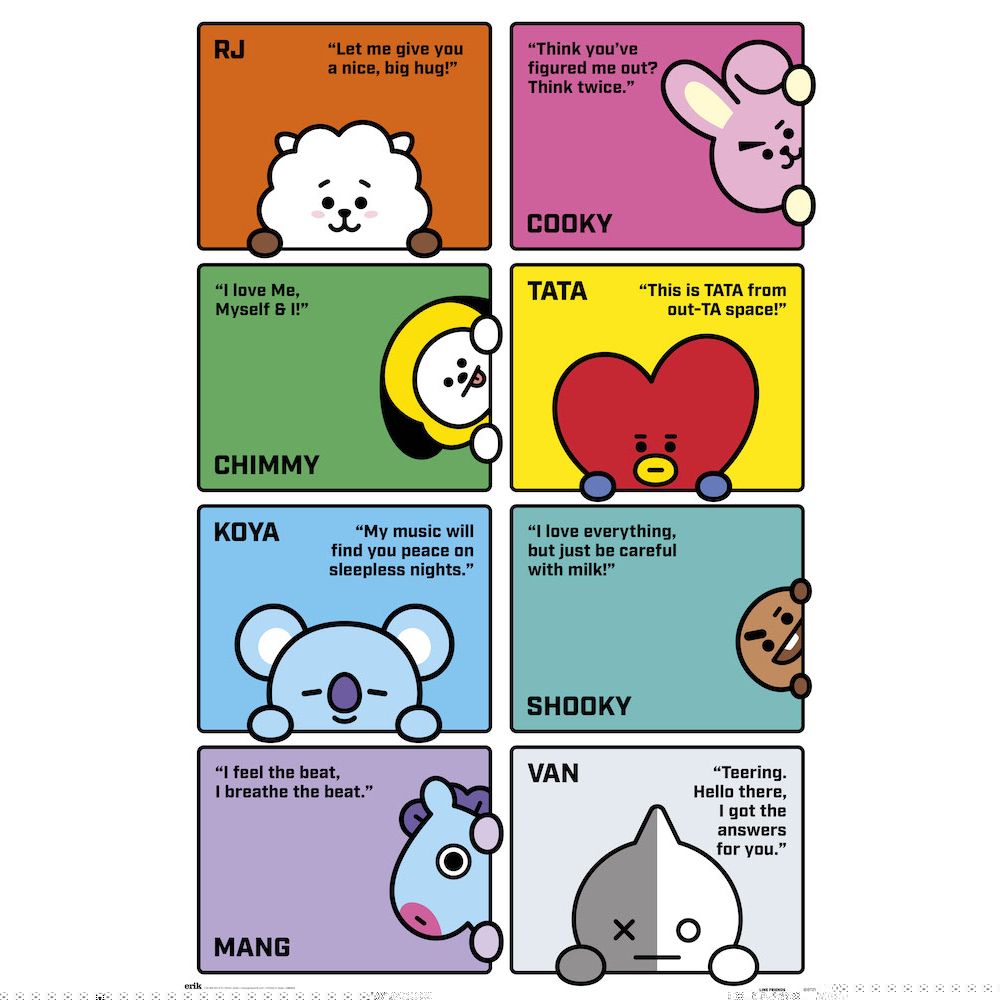 Poster 61Χ91.5cm BT21 Characters 2