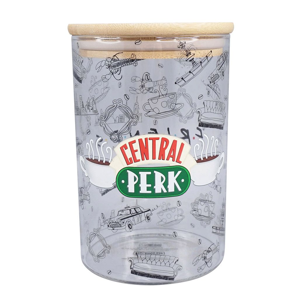 Glass Storage Container / Jar 18cm FRIENDS Central Perk