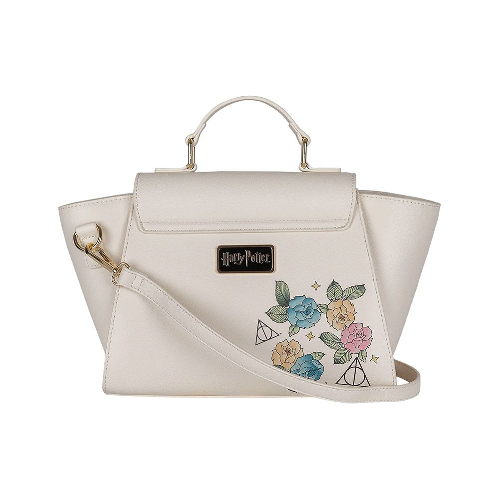 HARRY POTTER Deathly Hallows Floral Tatoo Premium Handbag