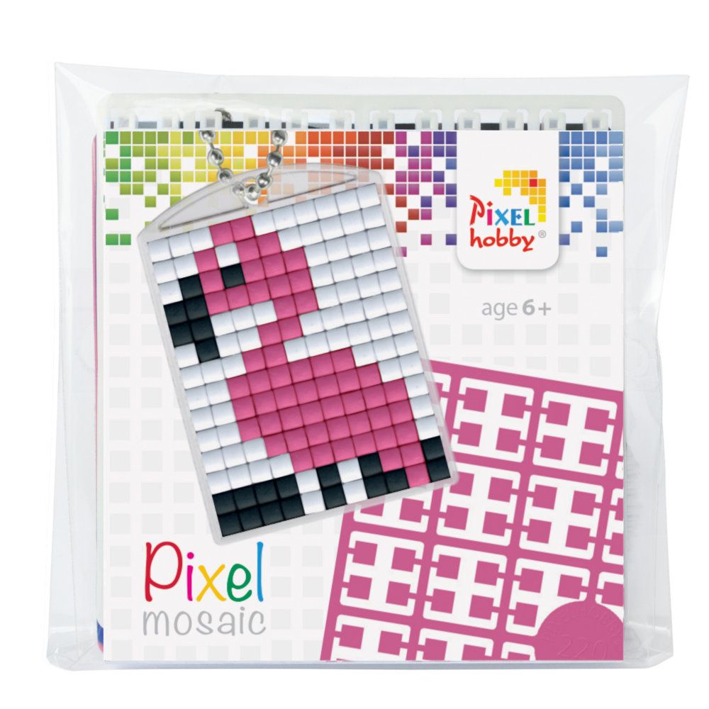 Pixel Mosaic Flamingo