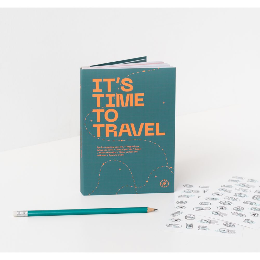 Travel Planner and Journal 13x18cm IT'S TIME TO TRAVEL