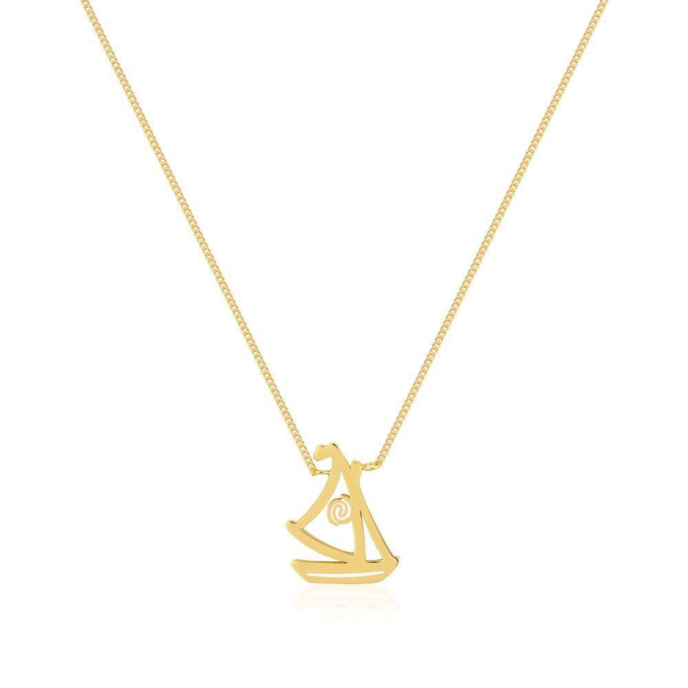 Gold-plated Sterling Silver Pendant 2cm BOAT DISNEY MOANA